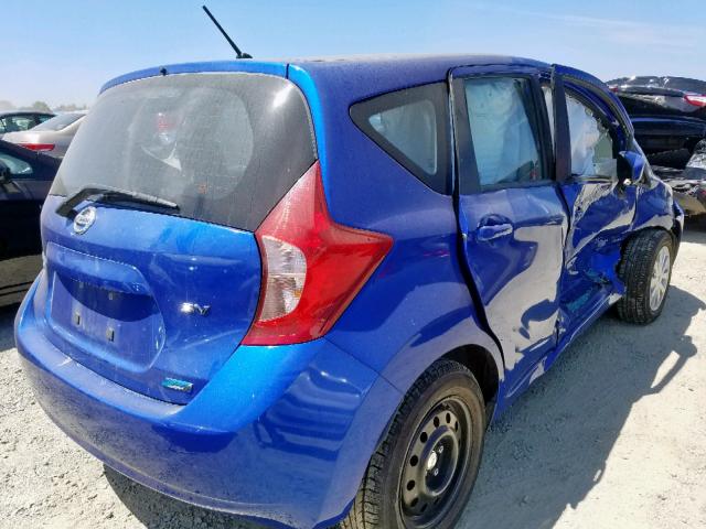 3N1CE2CP6FL407645 - 2015 NISSAN VERSA NOTE BLUE photo 4