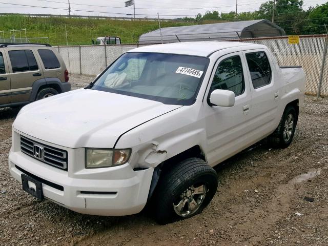 2HJYK16406H552787 - 2006 HONDA RIDGELINE WHITE photo 2