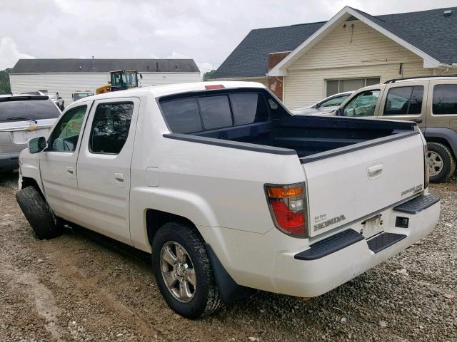 2HJYK16406H552787 - 2006 HONDA RIDGELINE WHITE photo 3