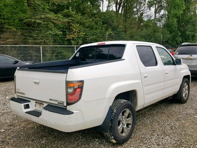 2HJYK16406H552787 - 2006 HONDA RIDGELINE WHITE photo 4