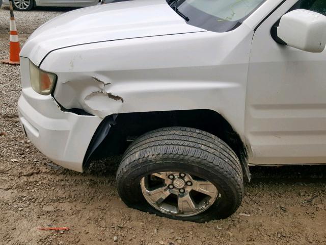 2HJYK16406H552787 - 2006 HONDA RIDGELINE WHITE photo 9