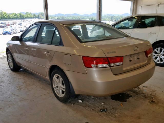 KMHET46C36A076638 - 2006 HYUNDAI SONATA GL GOLD photo 3