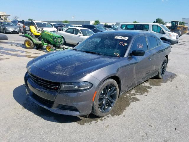 2C3CDXBG1JH157770 - 2018 DODGE CHARGER SX CHARCOAL photo 2