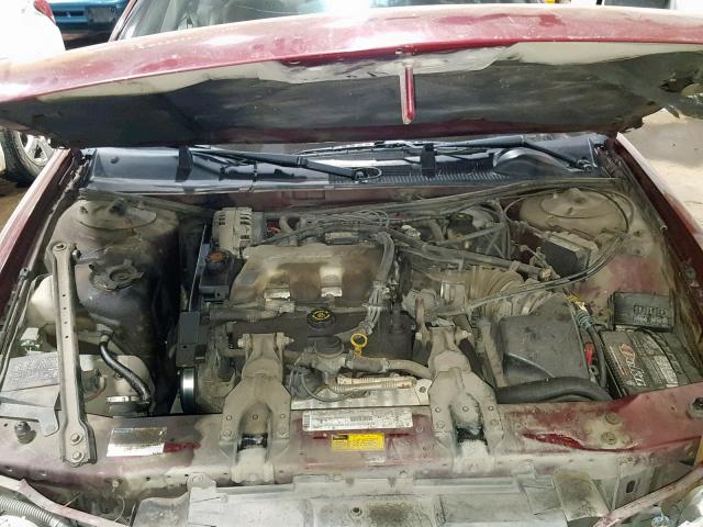 2G1WL52J911147081 - 2001 CHEVROLET LUMINA MAROON photo 7