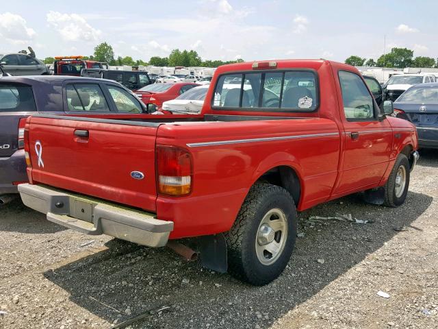 1FTCR10A9VUC96752 - 1997 FORD RANGER RED photo 4