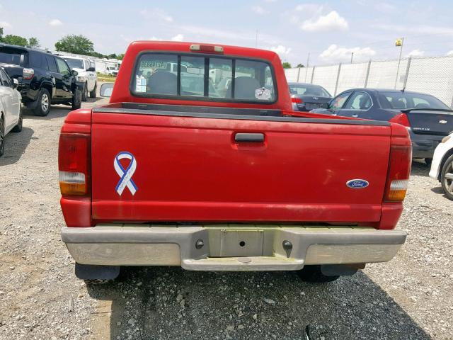 1FTCR10A9VUC96752 - 1997 FORD RANGER RED photo 6