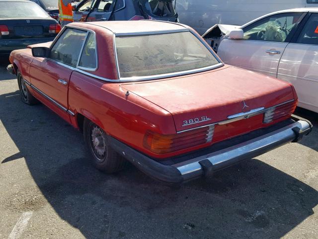 WDBBA45A9BB003242 - 1981 MERCEDES-BENZ 380 SL RED photo 3