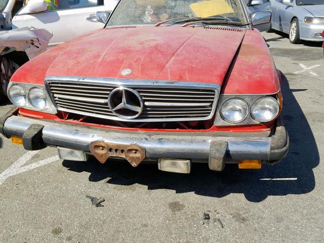 WDBBA45A9BB003242 - 1981 MERCEDES-BENZ 380 SL RED photo 9