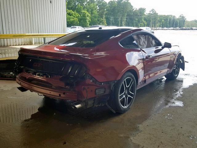 1FA6P8CF9F5380168 - 2015 FORD MUSTANG GT RED photo 4