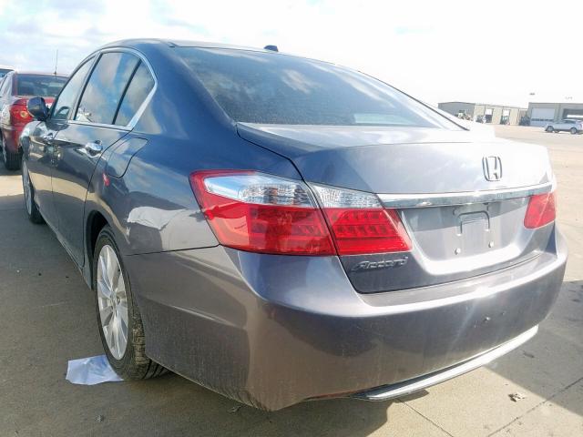 1HGCR2F8XEA187391 - 2014 HONDA ACCORD EXL BLUE photo 3