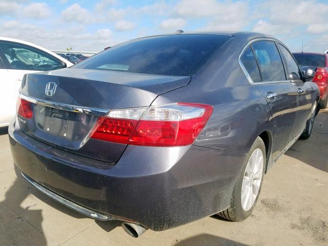 1HGCR2F8XEA187391 - 2014 HONDA ACCORD EXL BLUE photo 4