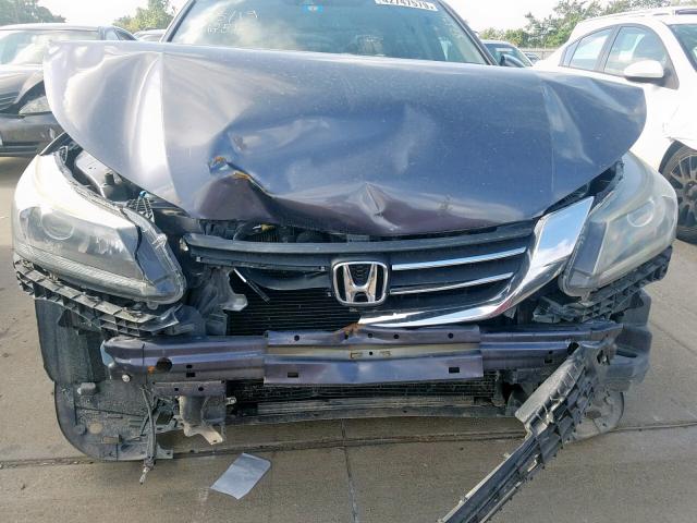 1HGCR2F8XEA187391 - 2014 HONDA ACCORD EXL BLUE photo 9