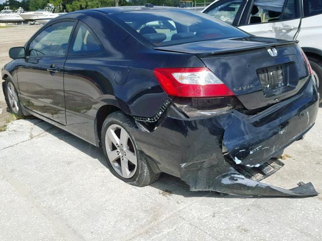 2HGFG12978H504299 - 2008 HONDA CIVIC EXL შავი ფოტო 3
