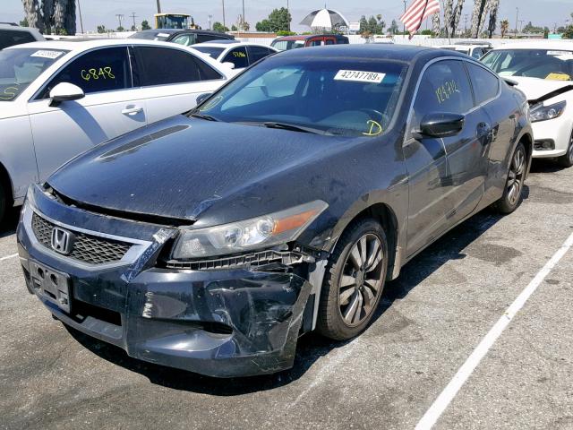 1HGCS12809A008365 - 2009 HONDA ACCORD EXL BLACK photo 2