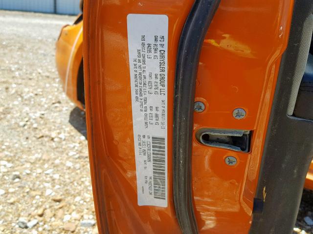 1C3CDFBB1ED668896 - 2014 DODGE DART SXT ORANGE photo 10