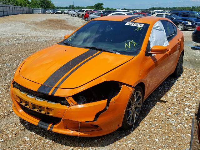 1C3CDFBB1ED668896 - 2014 DODGE DART SXT ORANGE photo 2