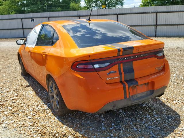 1C3CDFBB1ED668896 - 2014 DODGE DART SXT ORANGE photo 3