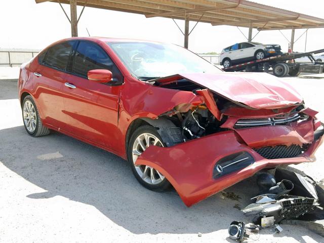 1C3CDFCBXED768123 - 2014 DODGE DART LIMIT RED photo 1