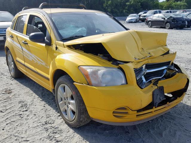 1B3HB48B67D570339 - 2007 DODGE CALIBER SX YELLOW photo 1