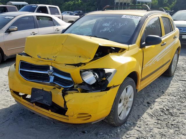 1B3HB48B67D570339 - 2007 DODGE CALIBER SX YELLOW photo 2