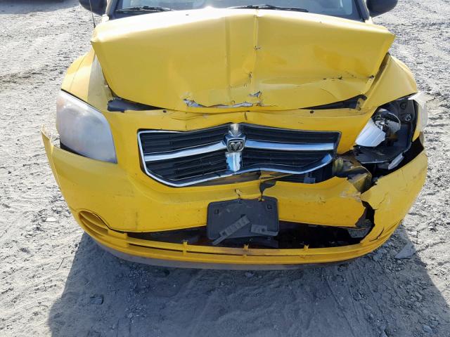 1B3HB48B67D570339 - 2007 DODGE CALIBER SX YELLOW photo 7