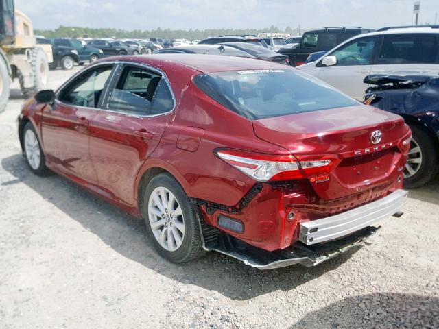 4T1B11HK2JU520966 - 2018 TOYOTA CAMRY L BURGUNDY photo 3