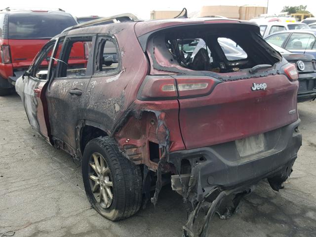 1C4PJLCB2FW637178 - 2015 JEEP CHEROKEE L RED photo 3