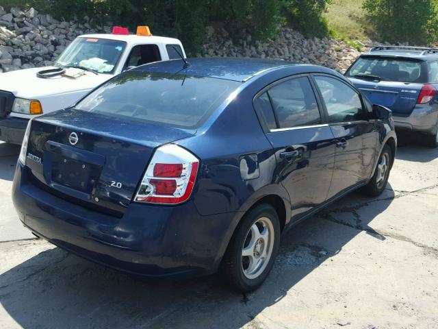 3N1AB61E27L621767 - 2007 NISSAN SENTRA 2.0 BLUE photo 4