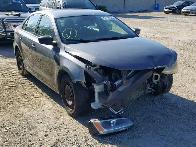 3VW2K7AJXCM353914 - 2012 VOLKSWAGEN JETTA BASE GRAY photo 1