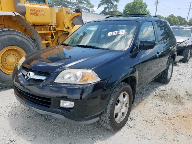 2HNYD18295H543475 - 2005 ACURA MDX BLACK photo 2