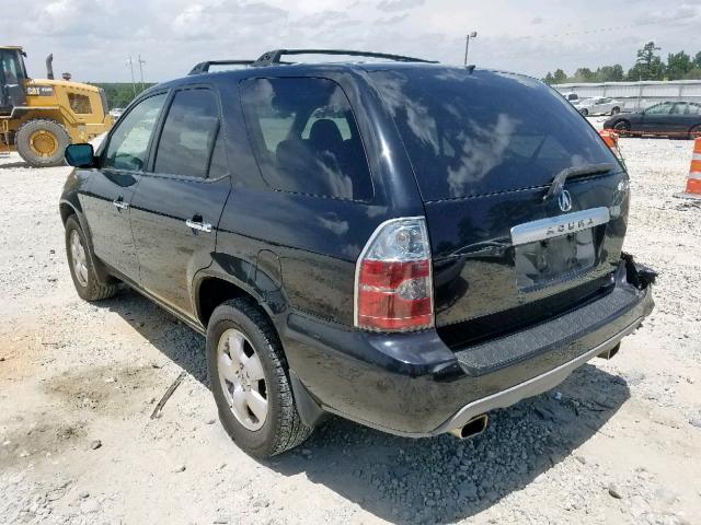 2HNYD18295H543475 - 2005 ACURA MDX BLACK photo 3