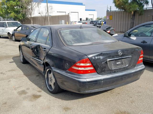 WDBNG75J7YA116537 - 2000 MERCEDES-BENZ S 500 BLACK photo 3