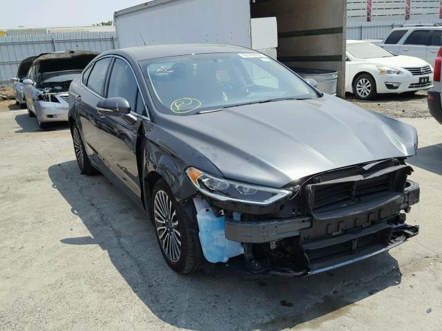 3FA6P0D92JR205907 - 2018 FORD FUSION TIT GRAY photo 1