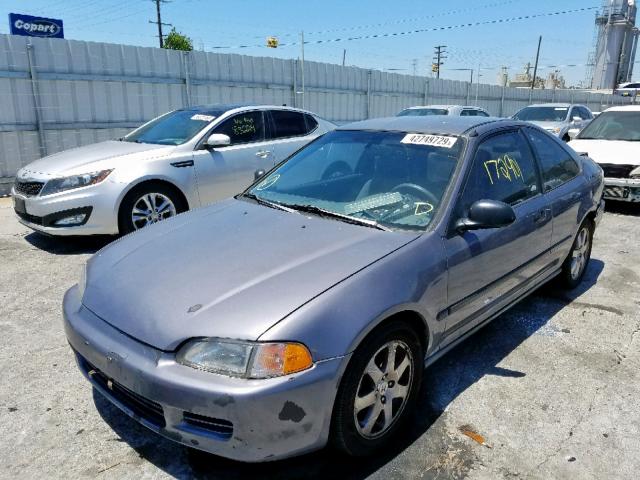 2HGEJ2124SH558867 - 1995 HONDA CIVIC DX GRAY photo 2