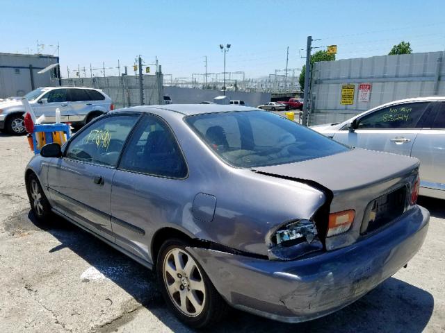 2HGEJ2124SH558867 - 1995 HONDA CIVIC DX GRAY photo 3