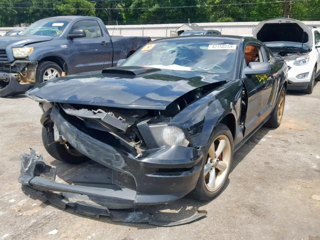 1ZVHT82H195124027 - 2009 FORD MUSTANG GT BLACK photo 2