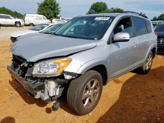 JTMYF4DV8A5015901 - 2010 TOYOTA RAV4 LIMIT SILVER photo 2