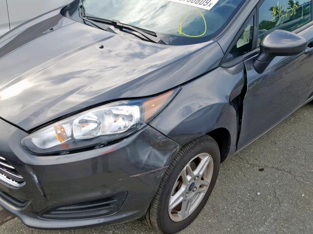 3FADP4BJ6KM117324 - 2019 FORD FIESTA SE GRAY photo 9