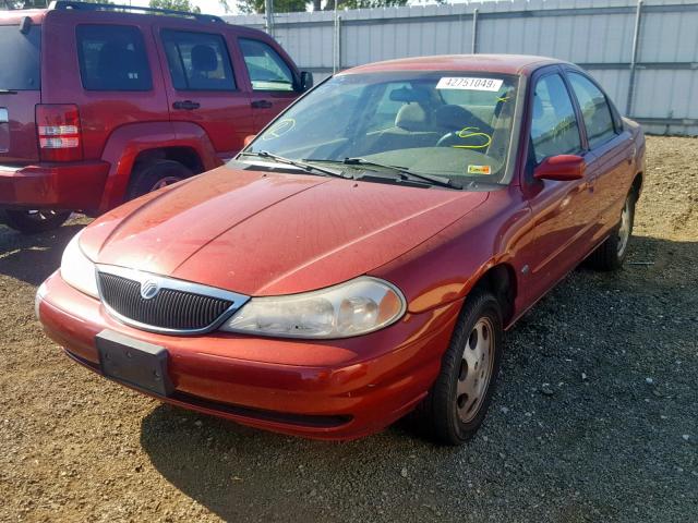 1MEFM6532WK627735 - 1998 MERCURY MYSTIQUE B BURGUNDY photo 2