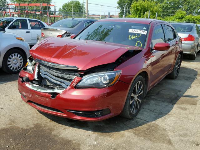 1C3CCBCG3DN507674 - 2013 CHRYSLER 200 LIMITE RED photo 2