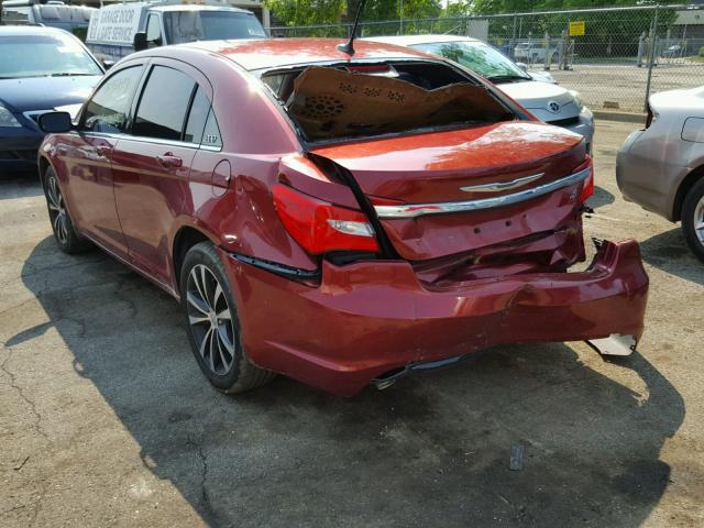 1C3CCBCG3DN507674 - 2013 CHRYSLER 200 LIMITE RED photo 3