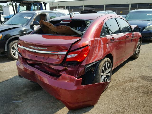 1C3CCBCG3DN507674 - 2013 CHRYSLER 200 LIMITE RED photo 4