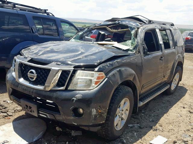 5N1AR18B88C600731 - 2008 NISSAN PATHFINDER BLACK photo 2