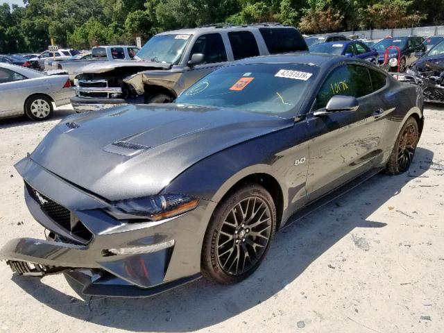 1FA6P8CF5J5165220 - 2018 FORD MUSTANG GT GRAY photo 2