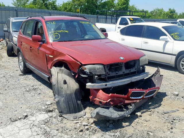 WBXPA73475WC45536 - 2005 BMW X3 2.5I MAROON photo 1