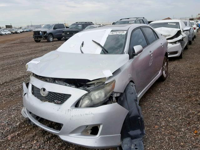 1NXBE40E19Z001141 - 2009 TOYOTA COROLLA XR 银色 照片 2