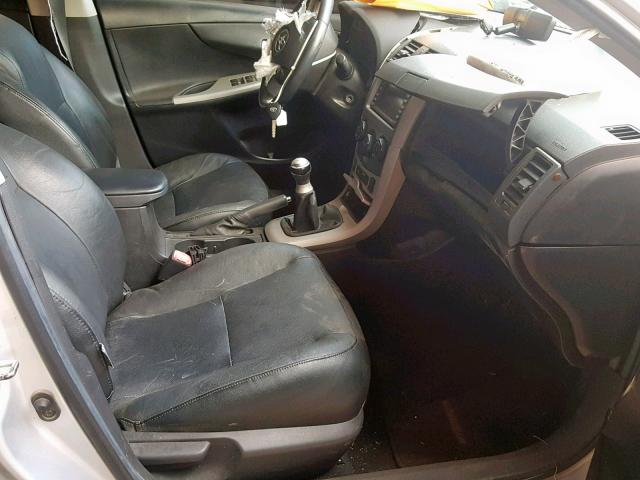 1NXBE40E19Z001141 - 2009 TOYOTA COROLLA XR 银色 照片 5