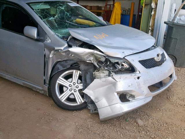 1NXBE40E19Z001141 - 2009 TOYOTA COROLLA XR 银色 照片 9
