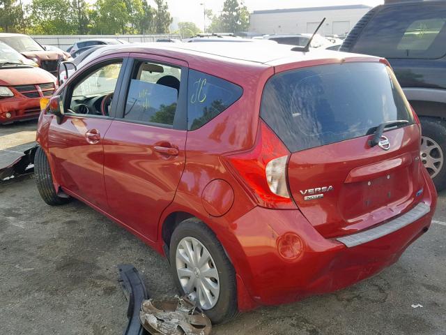 3N1CE2CP0EL417375 - 2014 NISSAN VERSA NOTE RED photo 3