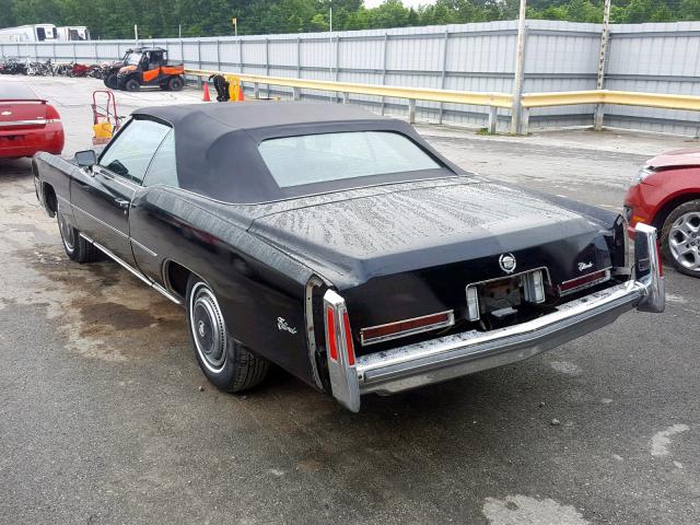 6L67S6Q140587 - 1976 CADILLAC EL DORADO BLACK photo 3